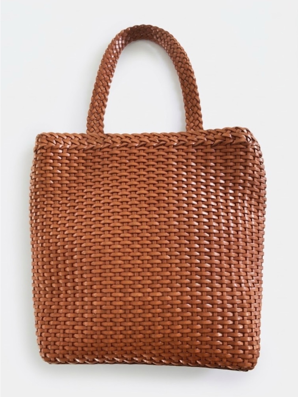 Falor le Borse Leather Woven Tote Bag Purse
